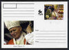 Galicia Republic 1999 Pope John II #03 postal stationery card unused and pristine (with St George & Dragon)