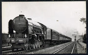 Postcard by Ian Allan - LNER Kings Cross to Newcastle Express Class A2 4-6-2 No.500 Edward Thompson, black & white, unused and in good condition