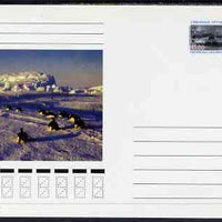 Ukranian Antarctic Post 1998 Polar Life #2 postal stationery card unused and pristine showing Scenic View & Penguins