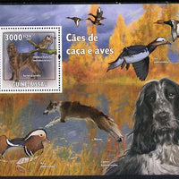 Guinea - Bissau 2009 Hunting Dogs & Birds perf s/sheet unmounted mint