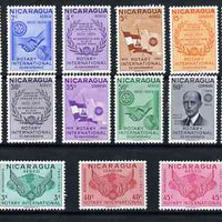 Nicaragua 1955 50th Anniversary of Rotary International perf set of 15 unmounted mint, SG 1223-37