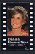 Liberia 1997 Princess Diana Memorial perf m/sheet (Portrait within strip of film) unmounted mint