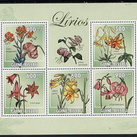 Guinea - Bissau 2009 Lilies perf sheetlet containing 5 values unmounted mint