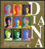 Liberia 1997 Princess Diana Memorial perf sheetlet containg 9 x 36c portrait stamps in vivid colours unmounted mint