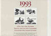 Sweden 1993 Sea Birds publicity card showing undenominated set of 4 in black produced as special gift for Postal customers