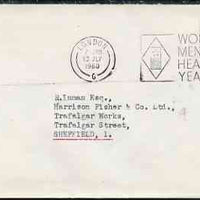 Postmark - Great Britain 1960 cover bearing illustrated slogan cancellation for 'World Mental Health Year'