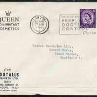 Postmark - Great Britain 1966 cover bearing illustrated slogan cancellation for 'The Country Code - Keep Your Dog Under Control' some staining