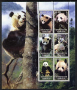 Djibouti 2004 Pandas perf sheetlet containing 6 values unmounted mint. Note this item is privately produced and is offered purely on its thematic appeal