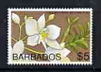 Barbados 1975-79 Caularthron bicornutum $5.00 Orchid unmounted mint SG 523
