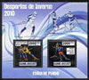 Guinea - Bissau 2010 Winter Olympic Sports - Cross Country Skiing perf sheetlet containing 2 values in silver unmounted mint