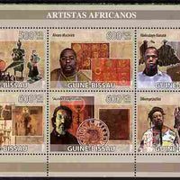 Guinea - Bissau 2009 Artists of Africa perf sheetlet containing 6 values unmounted mint Yv 2898-2903, Mi 4258-63