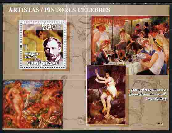 Guinea - Bissau 2009 Greatest Painters (Renoir) perf s/sheet unmounted mint Yv 451, Mi 696