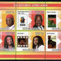 Guinea - Bissau 2009 Writers of Africa perf sheetlet containing 6 values unmounted mint Yv 2928-33-21, Mi 4183-88