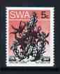 South West Africa 1973 Succulent - Caralluma lugardii 5c coil imperf x P14 unmounted mint, SG 259a
