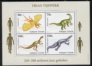 Netherlands - Utrecht (Local) 1994 Dinosaurs perf sheetlet of 4 values unmounted mint