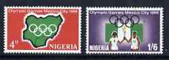 Nigeria 1968 Mexico Olympic Games perf set of 2 unmounted mint, SG 213-14*