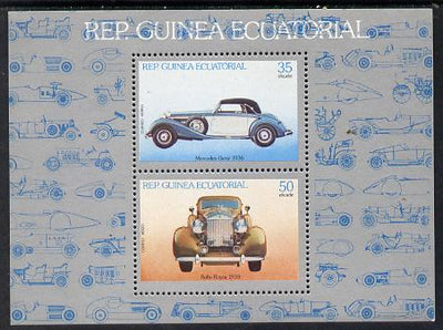 Equatorial Guinea 1979 Cars m/sheet containing 2 values (Mi 1507-08) unmounted mint