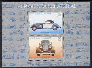 Equatorial Guinea 1979 Cars m/sheet containing 2 values (Mi 1507-08) unmounted mint