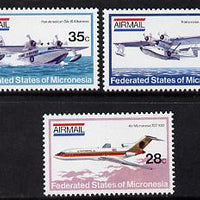Micronesia 1984 Aircraft set of 3 values unmounted mint, SG 21-23