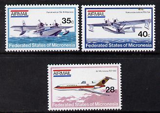 Micronesia 1984 Aircraft set of 3 values unmounted mint, SG 21-23