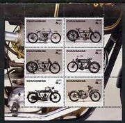 Chuvashia Republic 2003 Motorcycles perf sheetlet containing set of 6 values unmounted mint