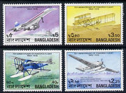 Bangladesh 1978 Anniversary of Powered Flight set of 4 unmounted mint, SG 121-24*