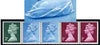 Great Britain 1971 Machin multi-value coil (2p,1/2p,1/2p,1p,1p) with constant variety 'retouches on 2nd 1/2p' (ex G1 coil roll 8) unmounted mint