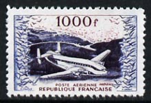 France 1954 Air - Provence Transport Plane 1000f,'Maryland' perf 'unused' forgery, as SG 1197 - the word Forgery is either handstamped or printed on the back and comes on a presentation card with descriptive notes