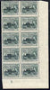 Guyana 1966 Botanical Gardens 2c with Independence opt (Local opt on Script CA wmk) unmounted mint plate block of 10, one stamp with '1966' for 'GUYANA' error SG 421a
