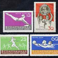 Russia 1959 2nd Russian Spartakiad set of 4 unmounted mint, SG 2355-58