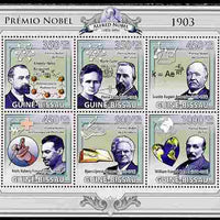 Guinea - Bissau 2009 Nobel Prize Winners for 1903 perf sheetlet containing 6 values unmounted mint Yv 2954-59, Mi 4230-35