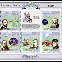 Guinea - Bissau 2009 Nobel Prize Winners for 1905 perf sheetlet containing 5 values unmounted mint Yv 2956-69, Mi 4253-57