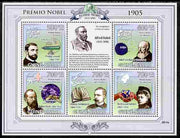 Guinea - Bissau 2009 Nobel Prize Winners for 1905 perf sheetlet containing 5 values unmounted mint Yv 2956-69, Mi 4253-57