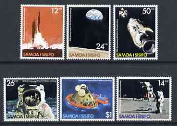 Samoa 1979 10th Anniversary of Moon Landing set of 6 unmounted mint SG 544-49