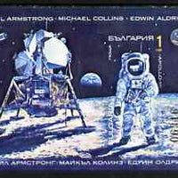 Bulgaria 1990 Space Research imperf m/sheet showing Neil Armstrong from Apollo 11 on moon surface, unmounted mint SG MS3723