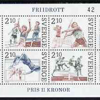Sweden 1986 Athletics miniature sheet of 4 stamps fine unmounted mint, SG MS1314