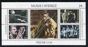 Sweden 1983 Music In Sweden miniature sheet of 5 stamps fine unmounted mint, SG MS1170