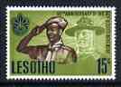 Lesotho 1967 60th Anniversary of Scout Movement 15c unmounted mint SG 144