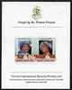 St Lucia 1985 Life & Times of HM Queen Mother (Leaders of the World) $1.75 se-tenant pair imperf mounted on Format International proof card
