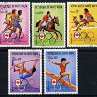 Upper Volta 1976 Montreal Olympics set of 5 fine cto used (Mi617-621)