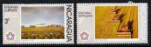 Nicaragua 1978 the two 3c values from Bicent of American Revolution (2nd Series) '200 years of Progress' fine unmounted mint SG 2060-1
