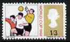 Great Britain 1966 World Cup Football 1s3d with blue omitted,,'Maryland' perf forgery 'unused', as SG 695a - the word Forgery is either handstamped or printed on the back and comes on a presentation card with descriptive notes