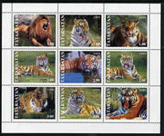 Tatarstan Republic 1999 Tigers perf sheetlet containing 9 values unmounted mint