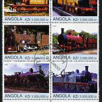 Angola 2000 Steam Locos #01 set of 6 very fine cto used
