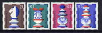 Germany - West 1972 Humanitarian relief Fund - 19th Century Chessmen perf set of 4 unmounted mint, SG1636-39
