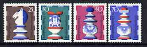 Germany - West 1972 Humanitarian relief Fund - 19th Century Chessmen perf set of 4 unmounted mint, SG1636-39