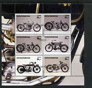 Chuvashia Republic 2003 Motorcycles perf sheetlet containing set of 6 values cto used