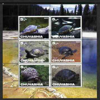 Chuvashia Republic 2003 Tortoises perf sheetlet containing set of 6 values cto used