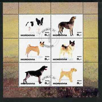 Mordovia Republic 2003 Dogs #1 perf sheetlet containing set of 6 values cto used