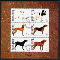 Tatarstan Republic 2003 Dogs perf sheetlet containing set of 6 values cto used